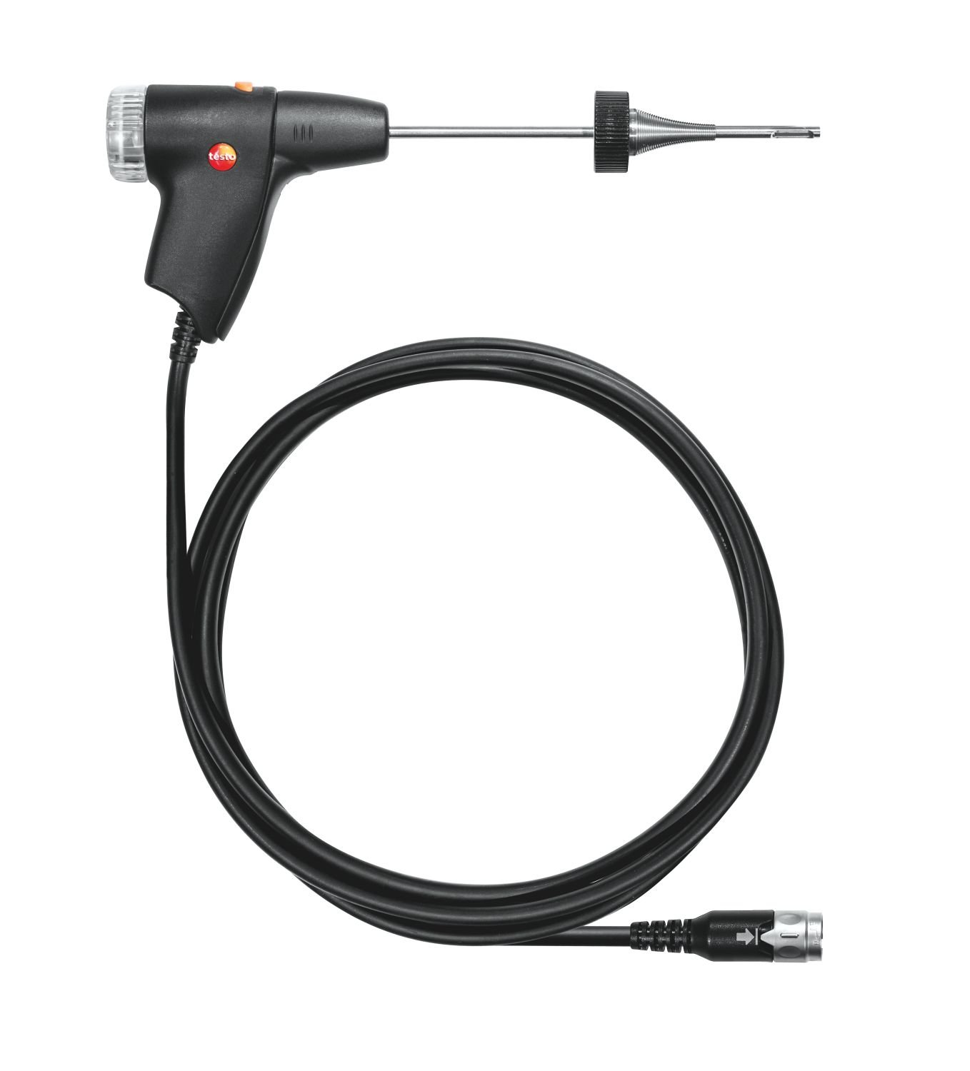 Testo 0600 9763 Flue Gas Probe with 7' Hose, 500 Degree C, 6mm Diameter x 300mm Length for 327-2 Flue Gas Analyzer