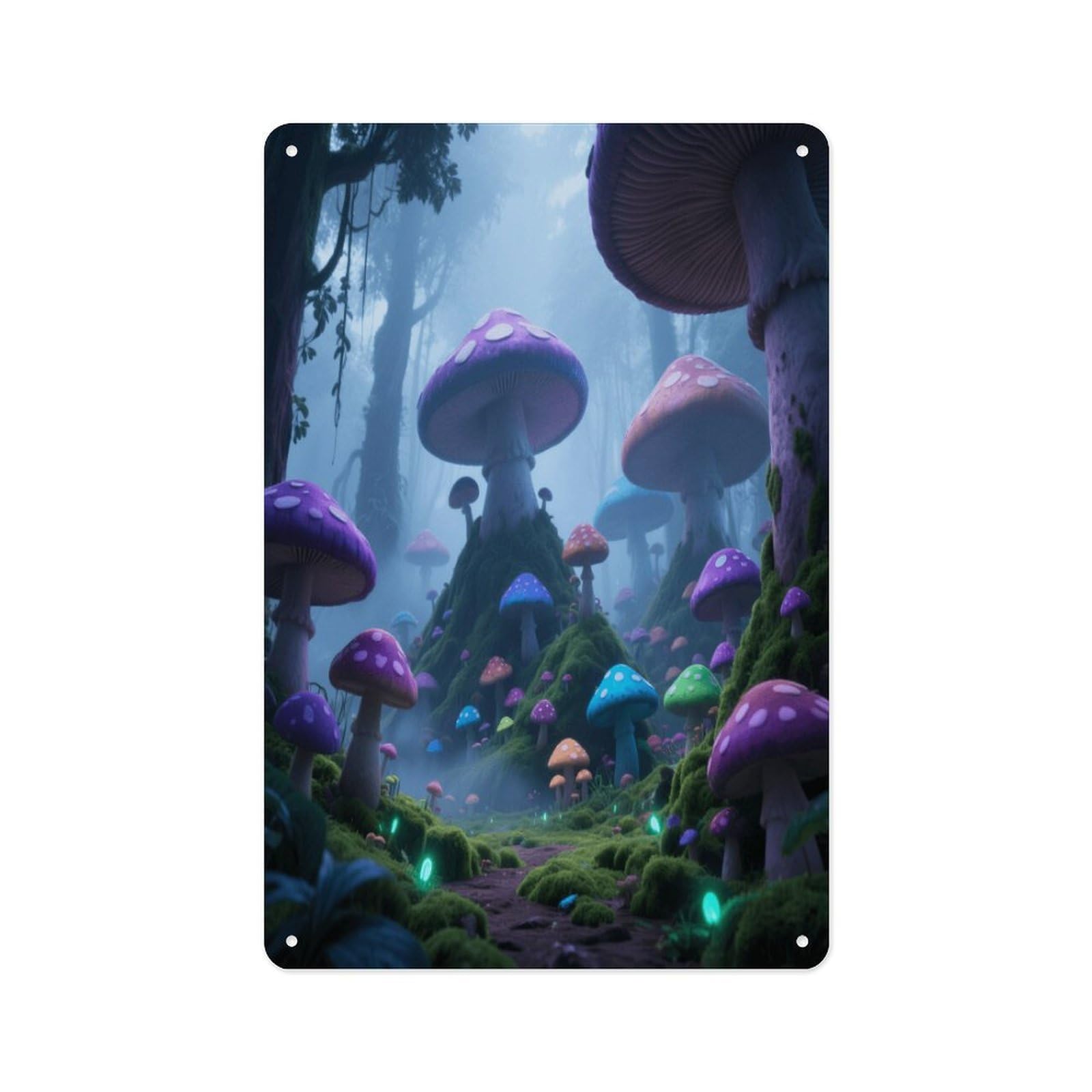 Fekiloot Style Mysterious Forest Wall Decor Metal Signs Tin Signs Poster