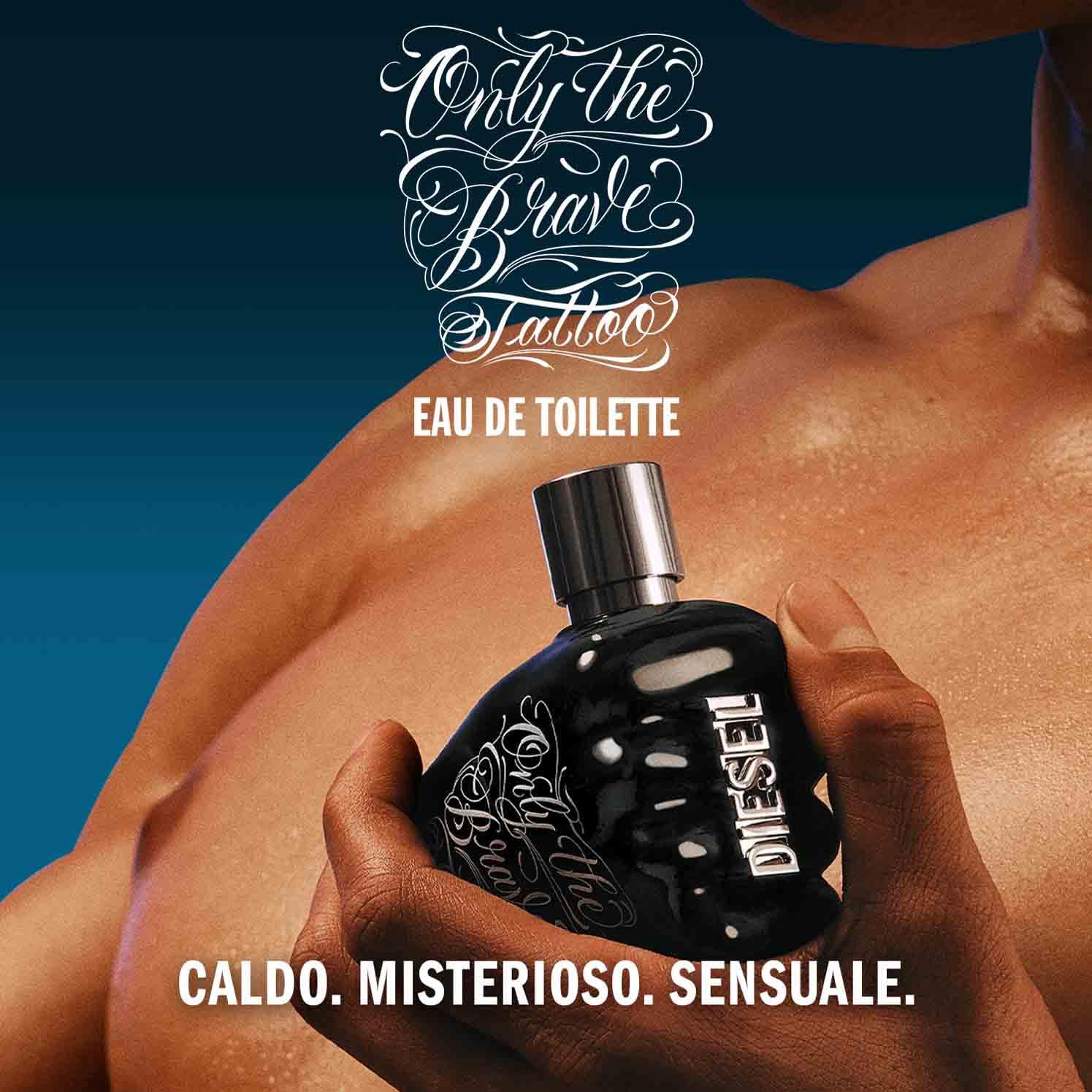 Diesel Only The Brave Tattoo Eau de Toilette Uomo, Profumo Uomo Speziato e Sensuale, Fragranza Orientale, Note di Mela, Pepe Bourbon e Tabacco, A Lunga Durata, Profumo di Lusso per Uomo, 50 ml