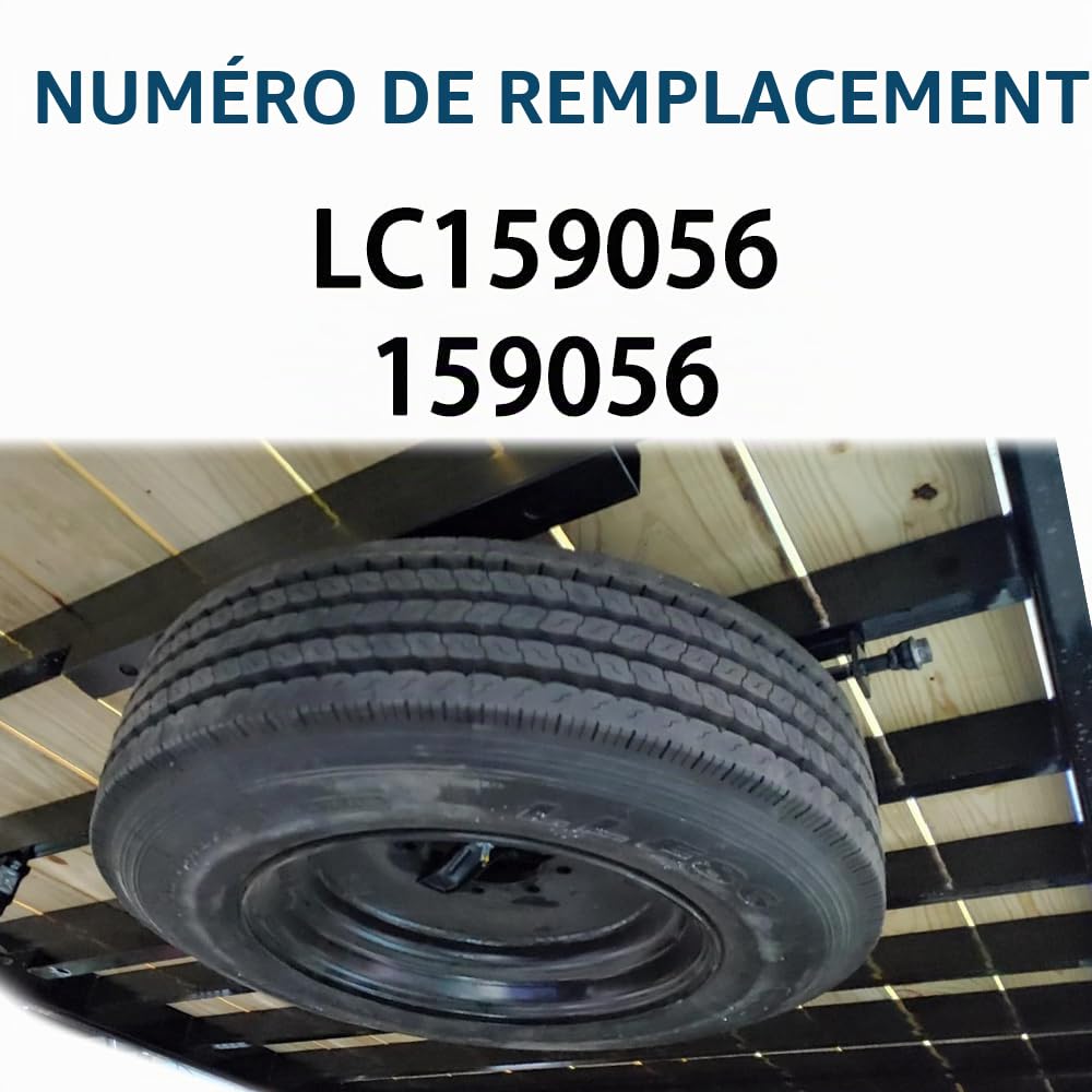 LC159056 159056 Palan de Roue de Secours, Support de treuil de Secours Compatible avec Les véhicules récréatifs, remorques, camions, Camping-Cars, Support de Pneu de Secours avec câble décalé, treuil