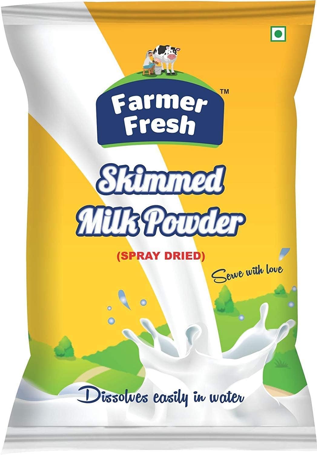 All-Natural Skimmed Milk Powder - 1kg Pack, Pure Non-Fat Dry Milk - Ideal for Tea, Coffee & Daily Use