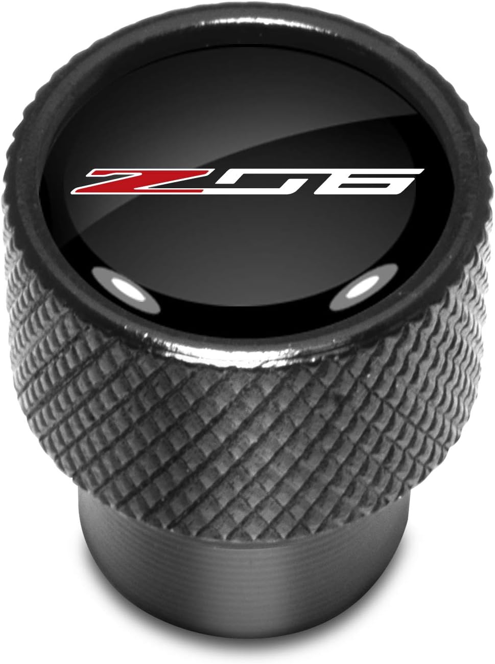 iPick Image for Chevrolet Corvette C7 Z06 Logo Black Easy-Grip Aluminum Tire Valve Stem Caps