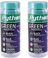Vista 3 de Python 3-Ball Can (verde) bolas de raqueta (súper rápidas con visibilidad óptima)