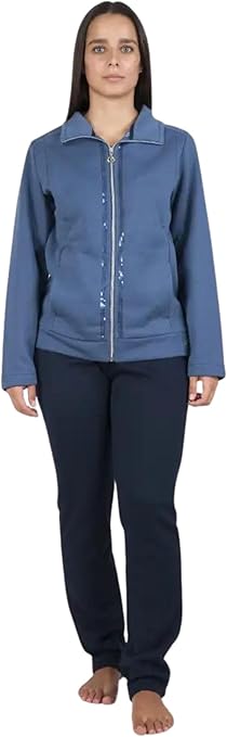 Tuta Invernale Donna Felpata F.lli Campagnolo - Giacca Con Zip E Pantaloni Lunghi - Foto 10