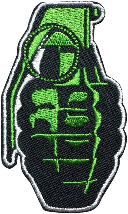 Hand grenade Patch Embroidered Punk Iron On Patches sew on patches Punk patches