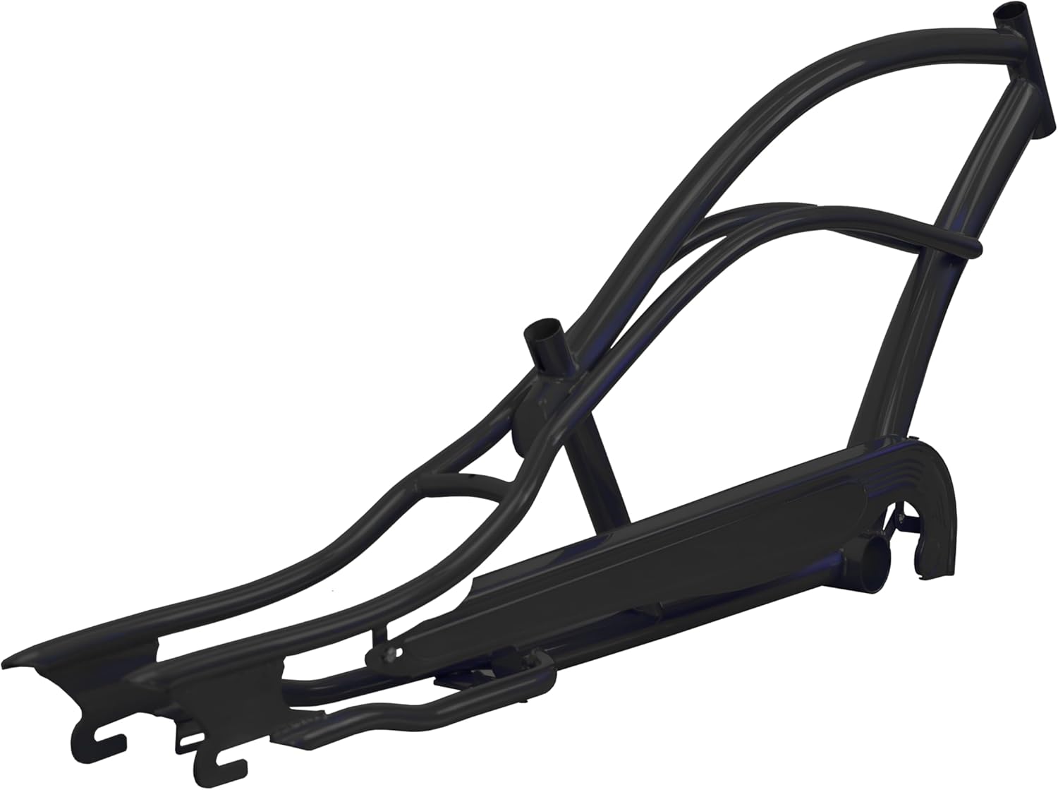 MICARGI Mustang Stretch Cruiser Bike Frame,26-in Steel Frame with Bike Chain Suitable for Lowrider Bike, Chopper Bike, and Electric Bike Conversion (Matte Black)