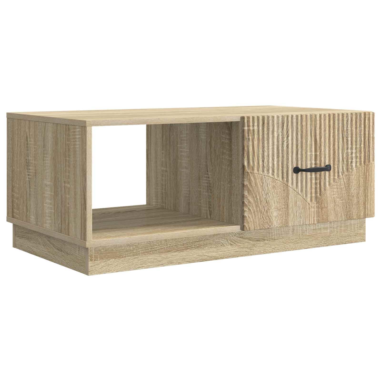Table basse chêne Sonoma : rangez enfin votre salon grâce à ce meuble design à compartiments