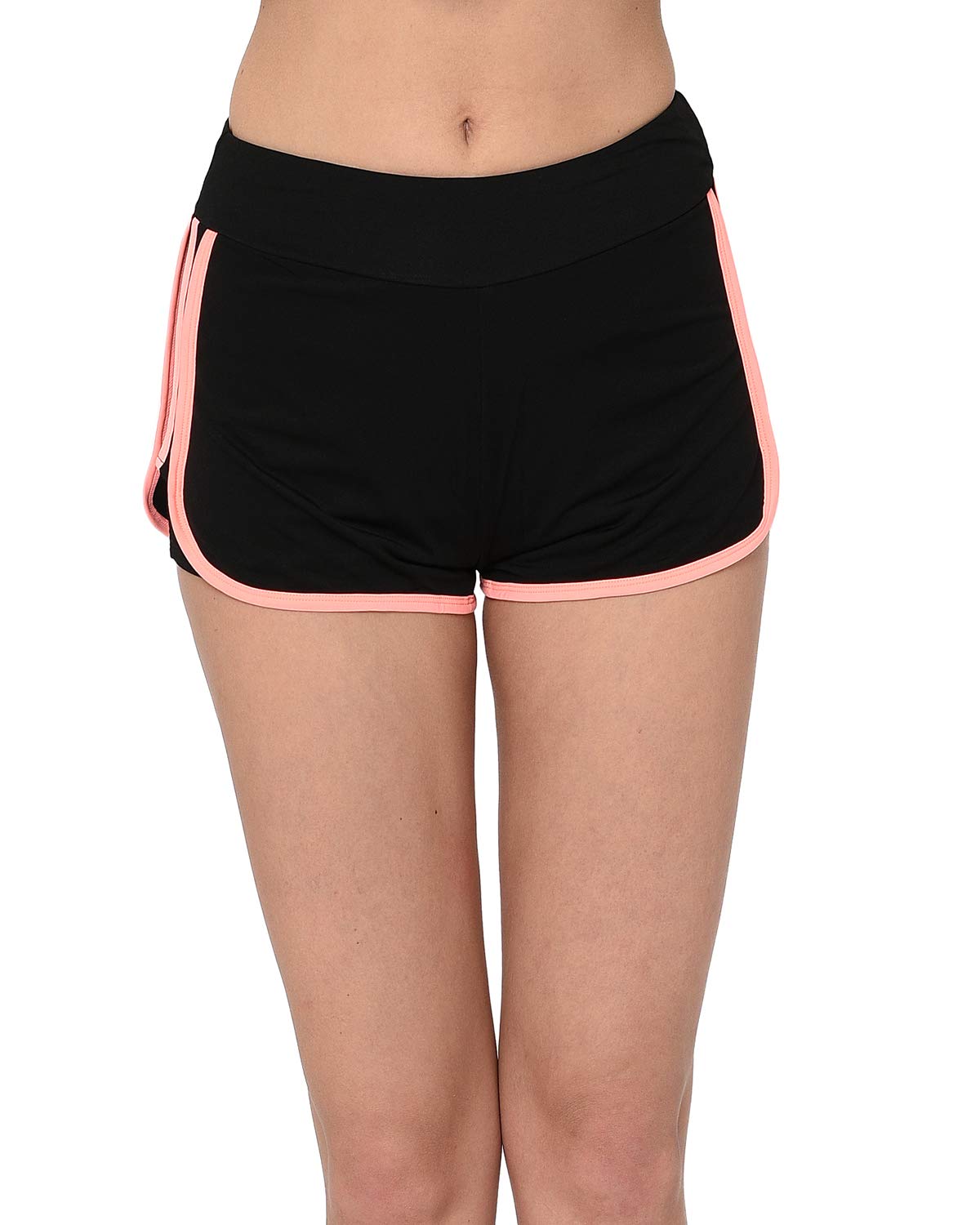 elina Women's Polyester Sports Strechable High Waist Track Yoga Shorts.-picture-39