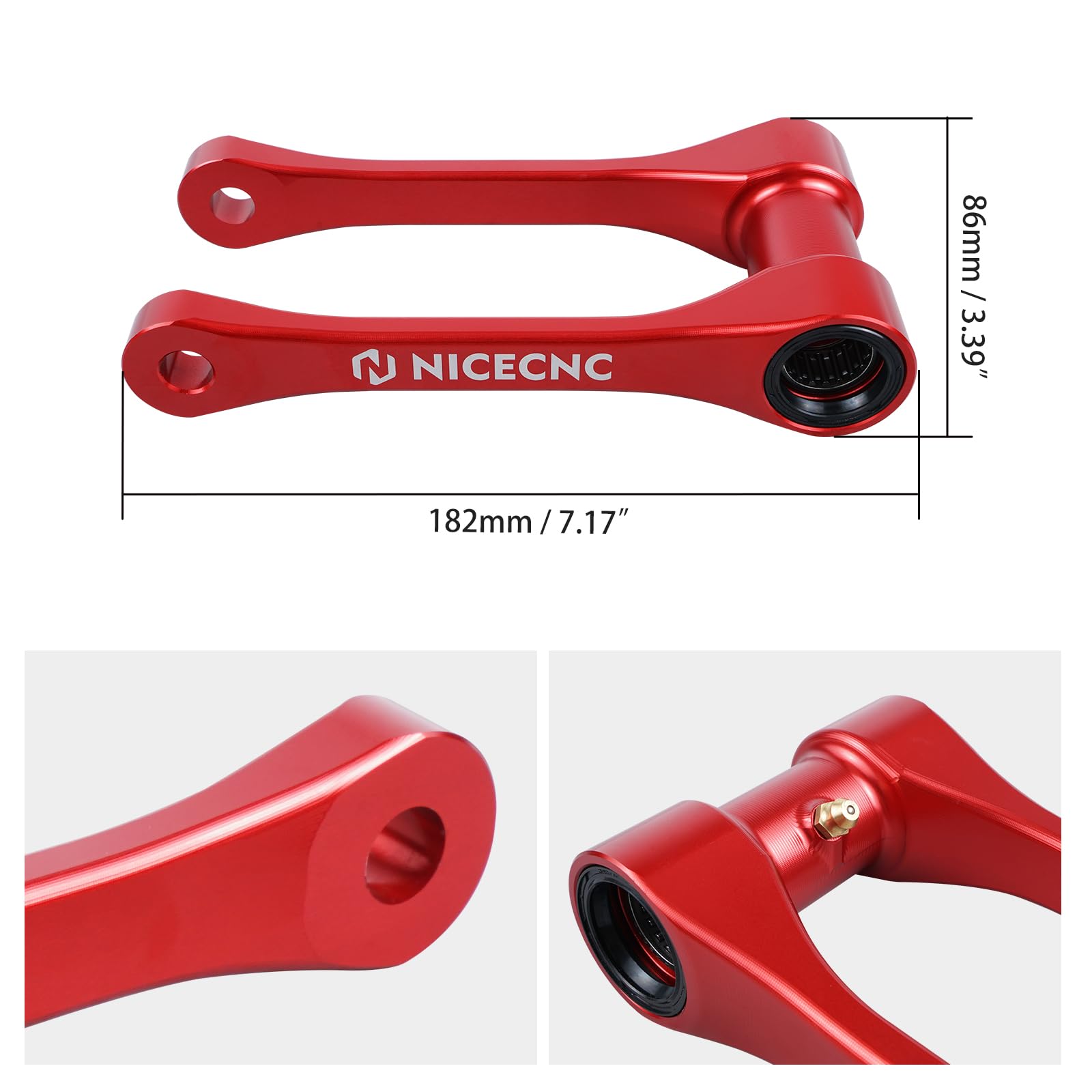 NICECNC Maillon d'abaissement de 30 mm Compatible avec Beta Enduro RR 300 2T/Racing 2015-2022 Compatible avec Beta Enduro RR 250 2T 2015-2024 RR 250 2T Racing 2019-2024 Voir compatibilité