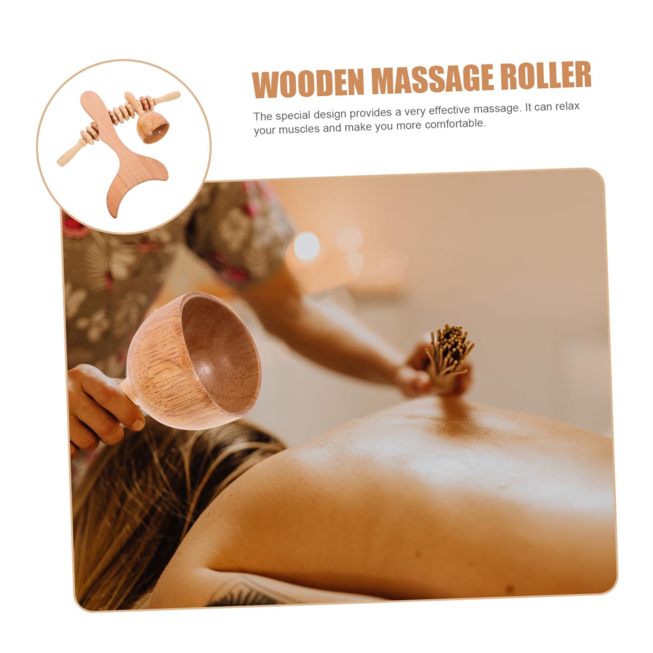 Holz Massagegerät für Körper Holz Tragbar und Leicht zur Muskelentspannung für Zuhause Kompakt und Praktisch