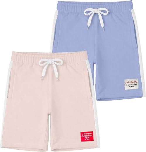 KYDA KIDS® Girls 100% Cotton Premium Printed Shorts | Regular Fit Elastic Waist with Drawstring Summer Casual Wear for Kid...