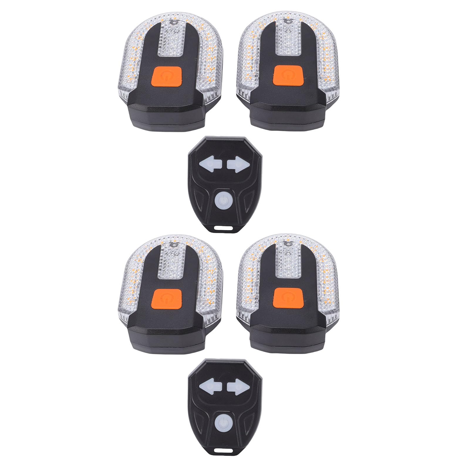 Señales de para Bicicleta, Luces Traseras LED Recargables por USB con Control Remoto, Paquete de 4 ABS, 5 Modos, Alerta Audible de Visibilidad de 150 M para Bicicletas de Montaña y