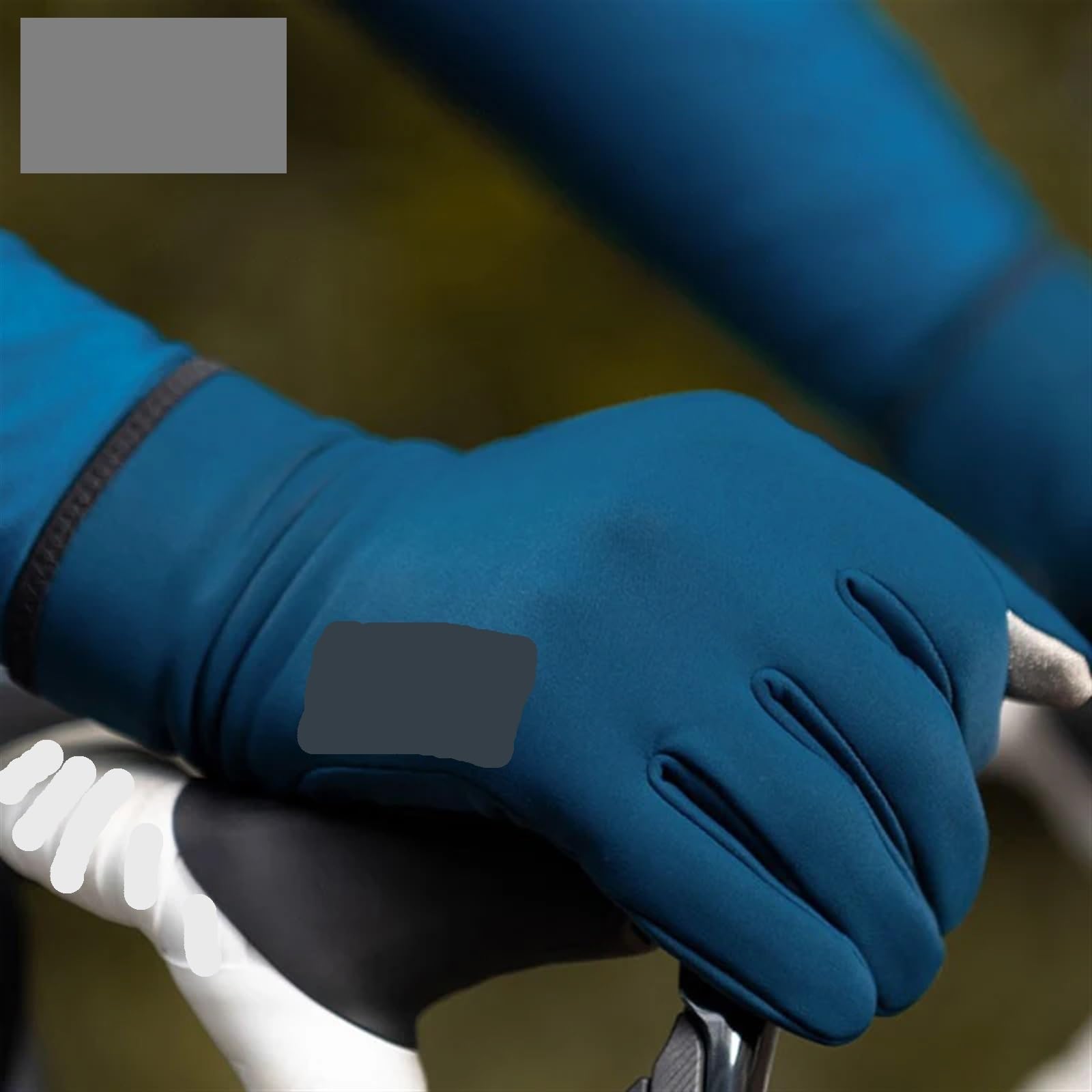 Guantes de Ciclismo cálidos a Prueba Viento for Invierno, con Todos los Dedos, for Bicicleta montaña y Carretera, Largos for Hombres Mujeres, Guantes para Ciclismo