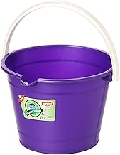 جردل تنظيف من الياسين من البلاستيك بمقبض- متعدد الالوان