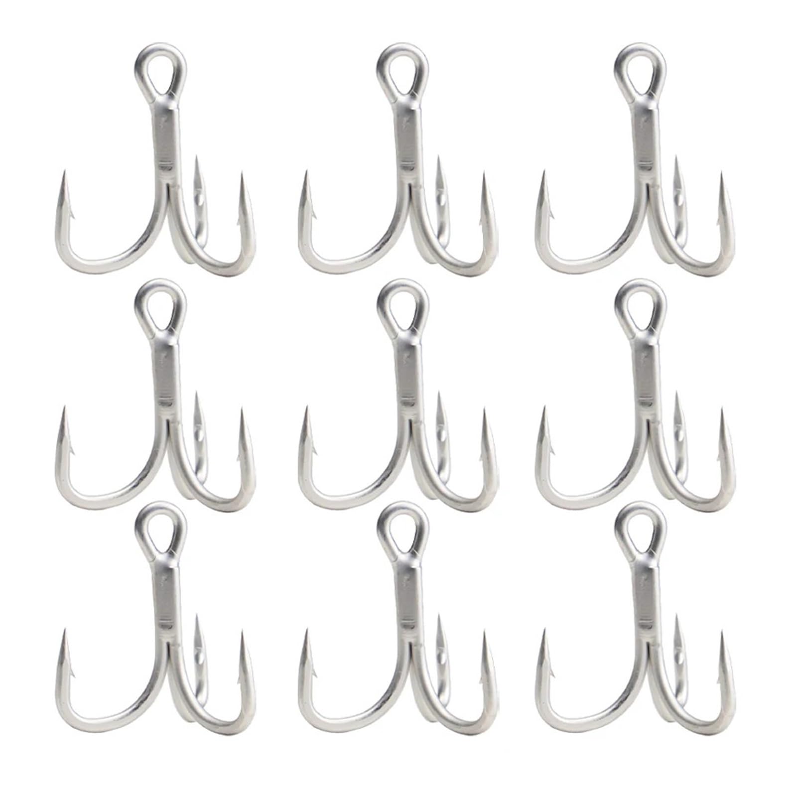 30 hameçons triples 4X en Acier à Haute teneur Carbone, de pêche ardillon Pointus for Eau Douce/salée
