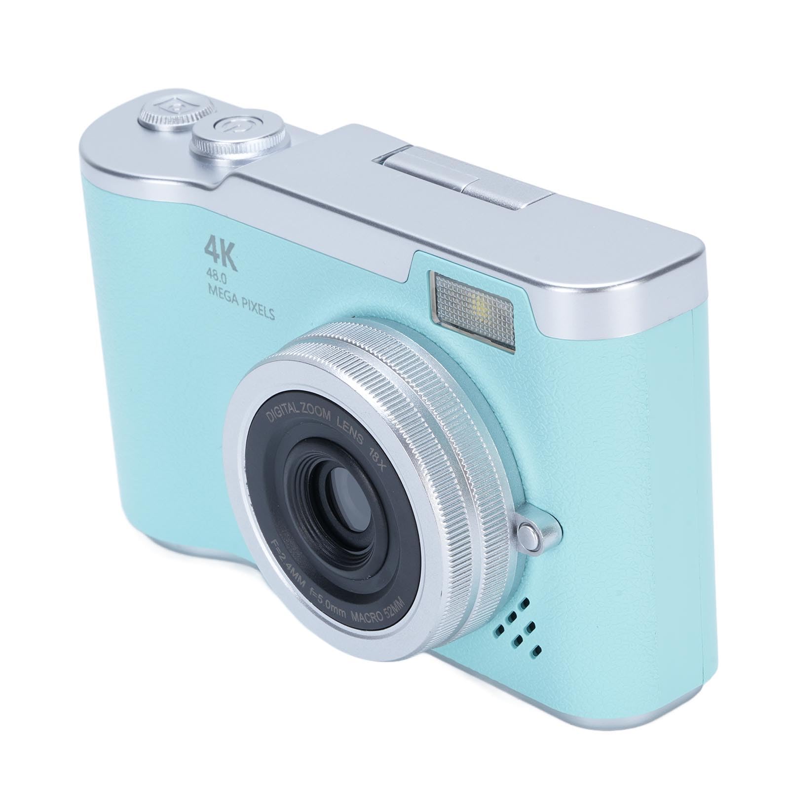 Topiky Cámara Digital 1080P 48MP Pantalla Abatible de 2,4 Pulgadas, Cámara de Vídeo Compacta con Zoom Digital 8X, de Fotografía para Niños y Adolescentes (Green)