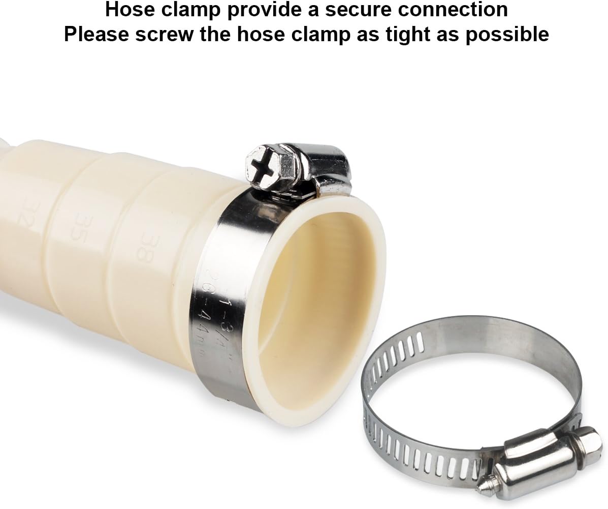 Washing Machine Drain Hose by Eligara | Long Discharge Pipe, Universal Fit All Washer Drain Hose Extension/Replacement Kit (10 Feet, NEW)