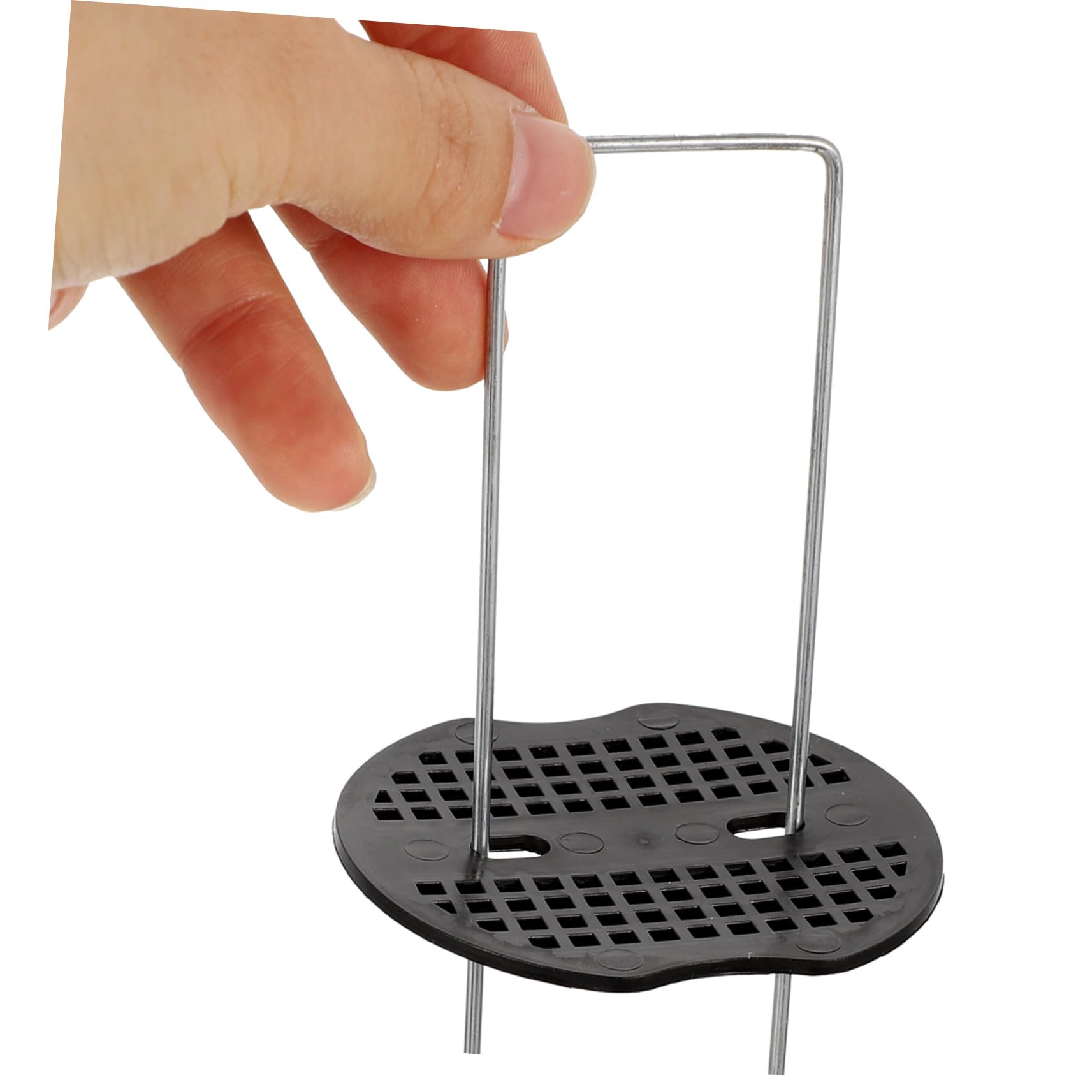 BESTonZON Picchetti da Forma U in Resistente con Guarnizioni Rinforzate per Fissaggio Recinzioni e Esterni Antiruggine e Leggeri per Domestico e Giardinaggio