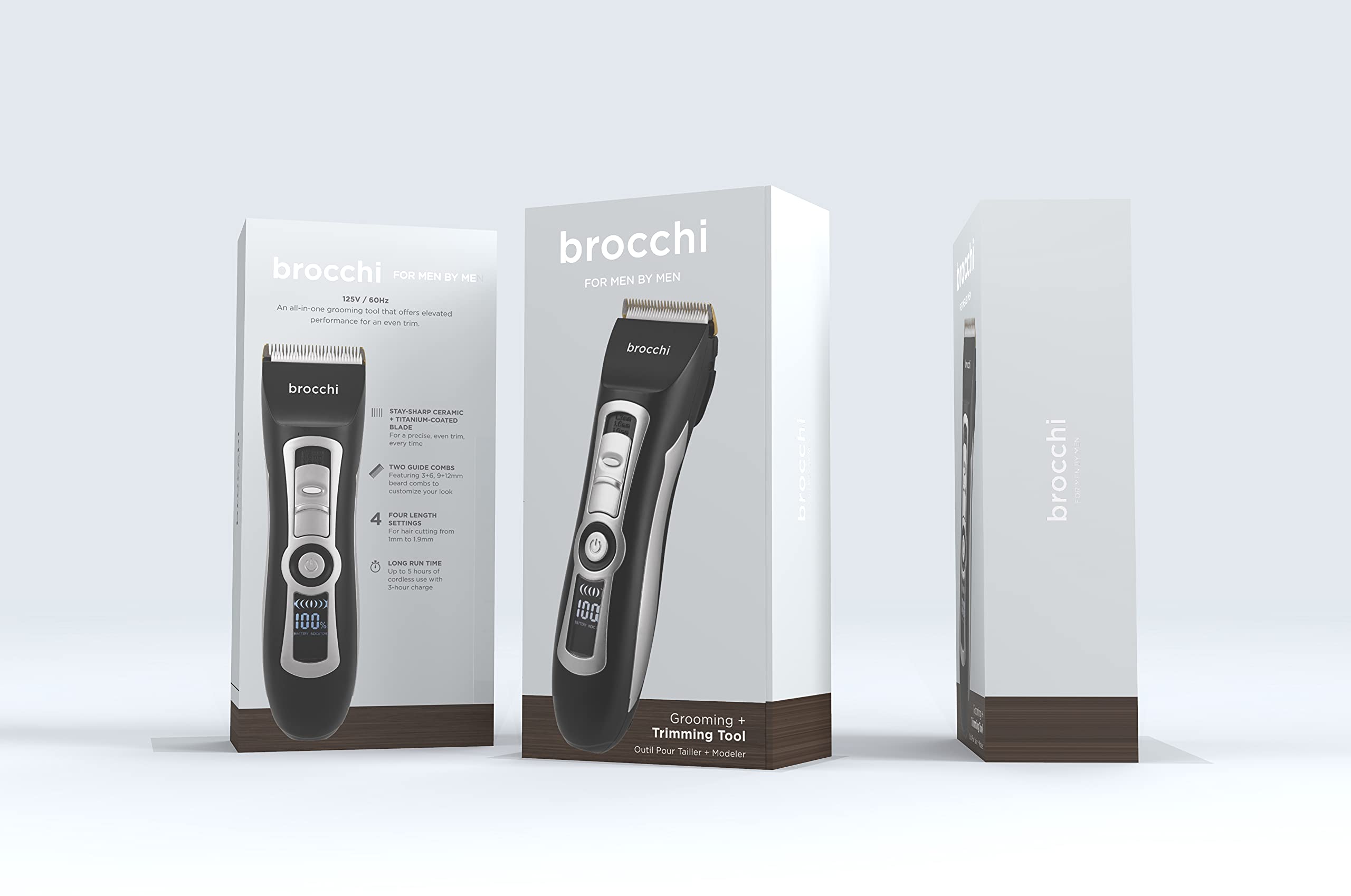 Cortex International Brocchi Grooming and Trimming Tool, Beard Trimmer for Men, Digital Electric Grooming Tool, Premium Quality Grooming Razor for Men, Professional Mens Electric Shaver