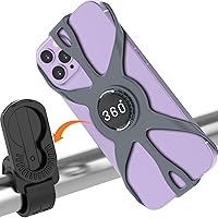 Vista 1 de Soporte de teléfono para bicicleta, bicicleta desmontable, rotación de 360°, soporte de teléfono celular para teléfonos de 4 a 7 pulgadas, bicicleta