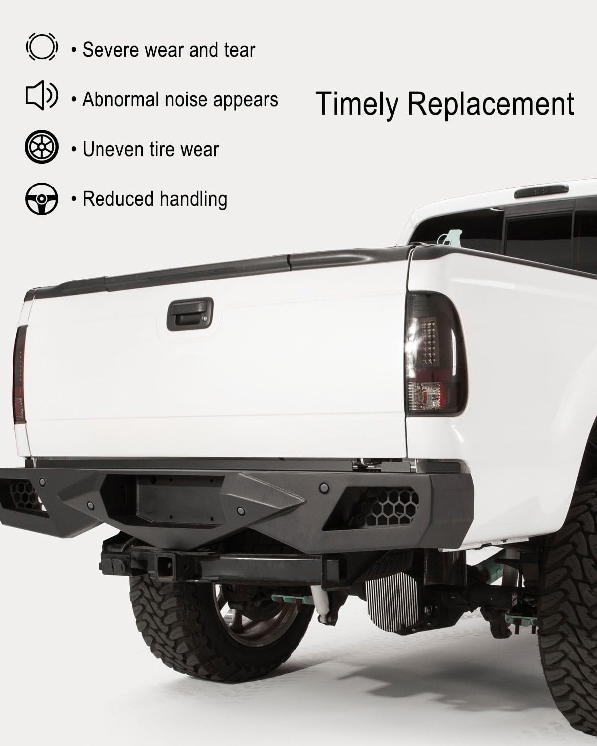 TIKSCIENCE 1C3Z-4730-AA Rear Leaf Spring Bump Stop Bumper Compatible with Ford Excursion 2000–2005 F250/F350 Super Duty 2005–2019, Rear Suspension Jounce Bumper (2 Pack)