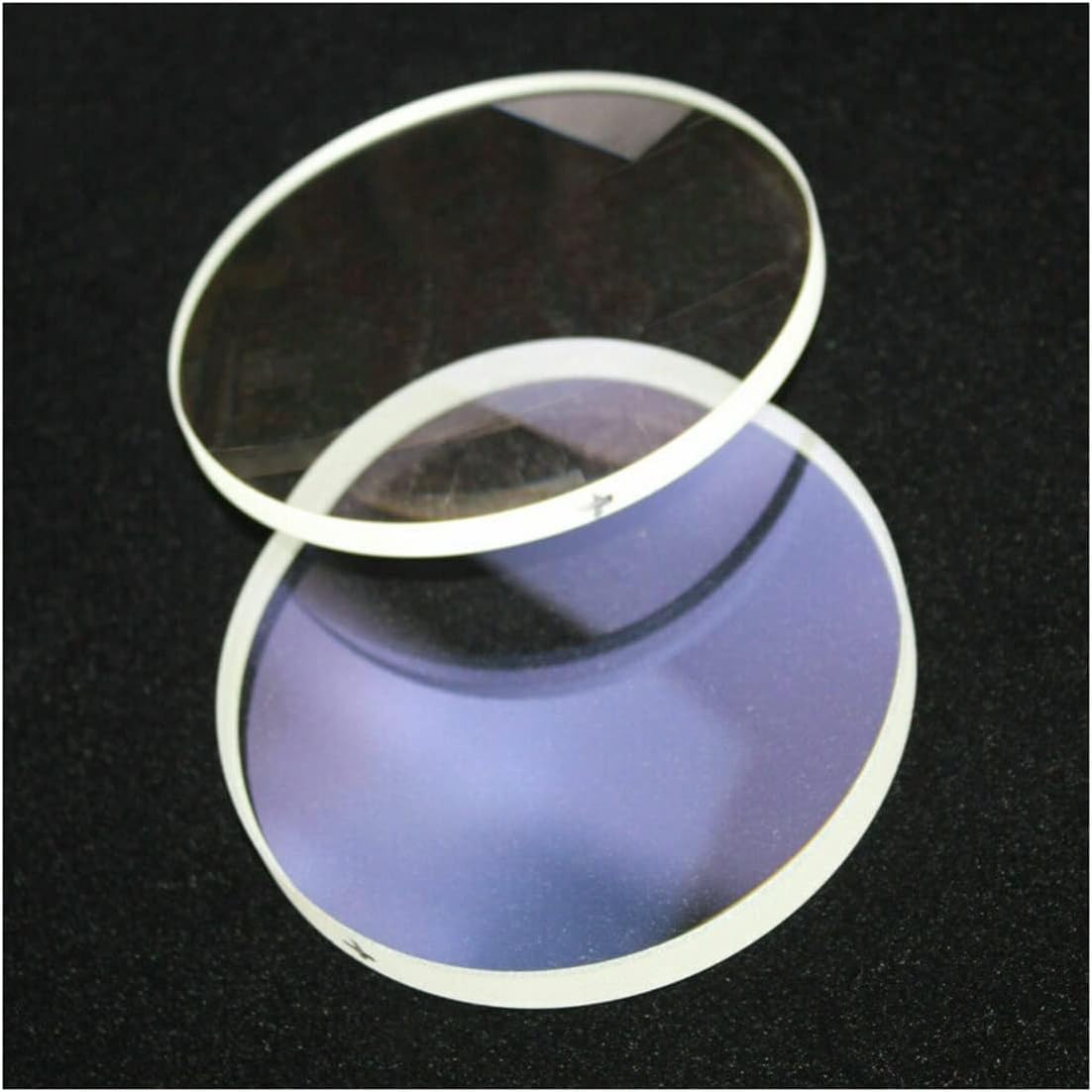 Astrophotography Accessories 90mm DIY Astronomy Telescope Accessories Double Group Optical Lenses Objective Lens(Blue film-F900mm)