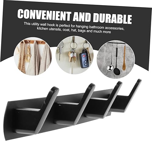 Miniatura 4 de Ciieeo 4pcs Stainless Steel Hook Metal Wall Towel Hook Metal Hat Hanger Clothes Rack Sheer Robe Hangers Key Hook for Purse Retro Decor Wall Robe