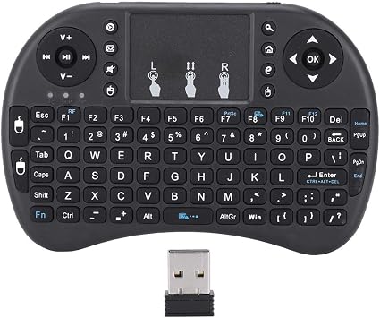 Mini Wireless Keyboard with Touchpad, Portable 2.4Ghz Wireless Handheld Keyboard Flying Mouse Wireless Keyboard for Home Multimedia for PC, Laptop, Smart TV, TV Box, etc