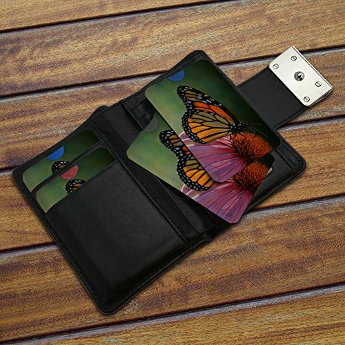 Monarch Butterfly and Coneflower Credit Card RFID Blocker Holder Protector Wallet Purse Sleeves Set of 43