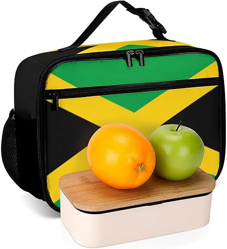 Miniatura 6 de Muishi Lonchera reutilizable con la bandera de Jamaica, bolsa de almuerzo aislada, lonchera para comida y comida, bolsa de mano para mujeres, niños,