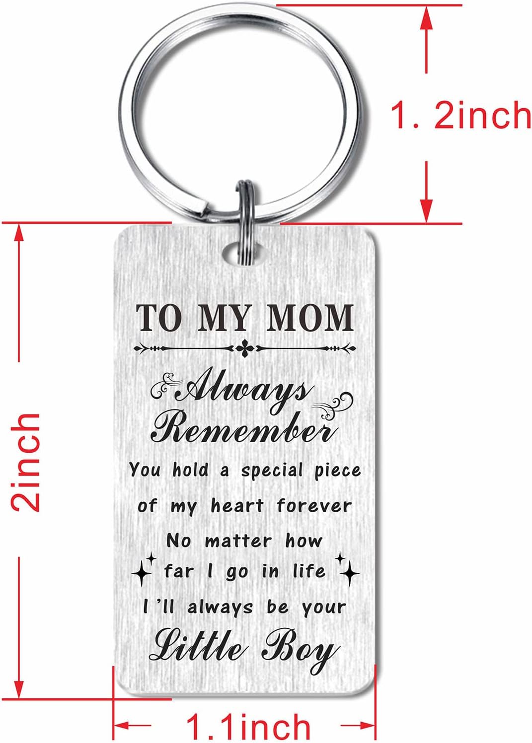 HYHYDHP Mom Christmas Keychain from Son - Mother Birthday Keychain from Son - I Love You Mon Presents - Image 2