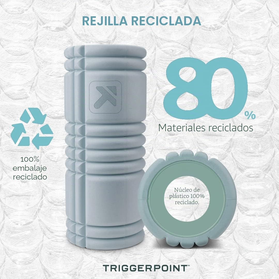 TriggerPoint Rodillo de espuma de rejilla, masaje muscular de tejido profundo, rodillo de espuma versátil, multiusos, con videos de instrucciones en línea gratuitos