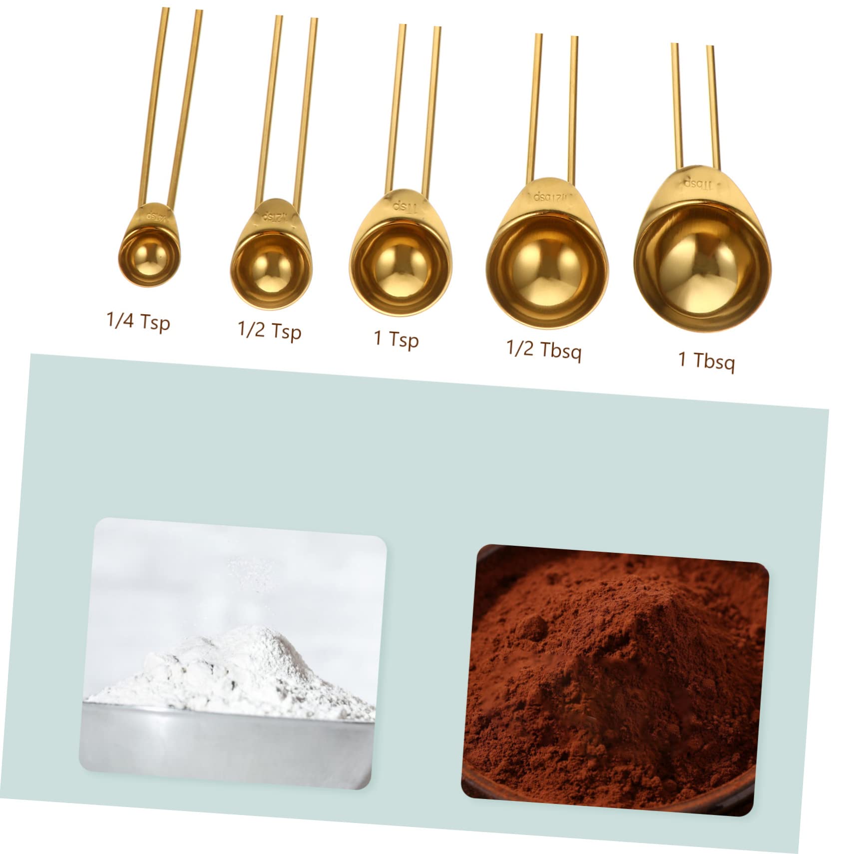 DECHOUS Set Di Utensili Da Cucina in Acciaio Inossidabile - Kit Di 9 Cucchiai Dosatori E Cucchiai Normali Utensili Da Cucina E Facili Da Pulire