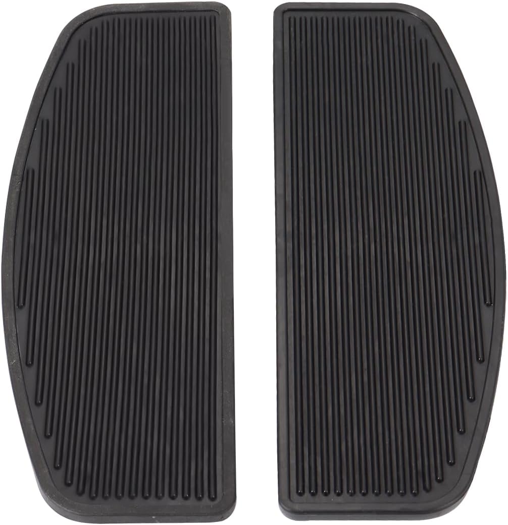 Motorcycle Front Rubber Driver Rider Insert Footboard Wide Foot Pegs Pedals Compatible With Harley Touring Softail Road King Electra Glide 1986-2024