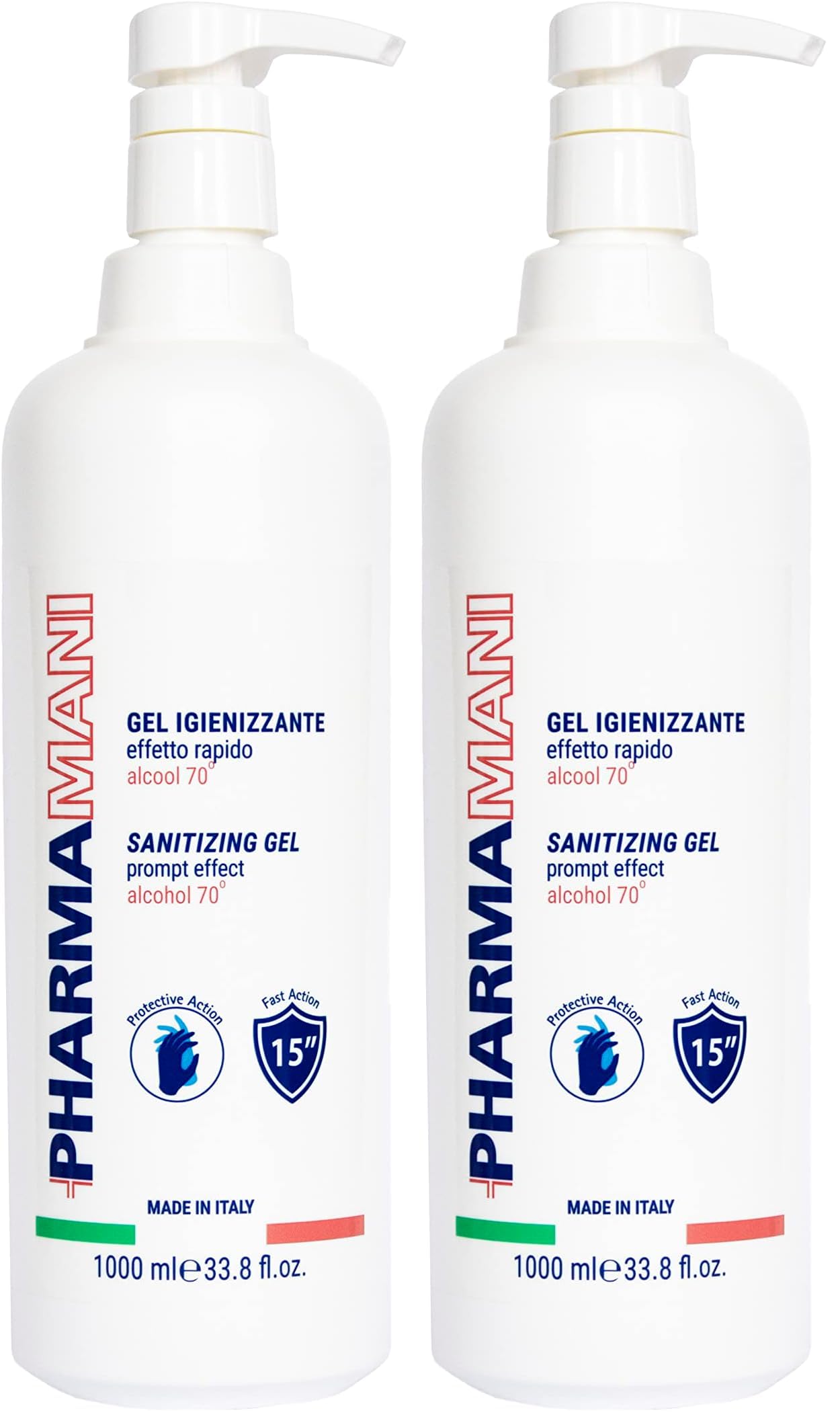 Gel Igienizzante Mani 1 Litro 70% Alcool Con Dosatore