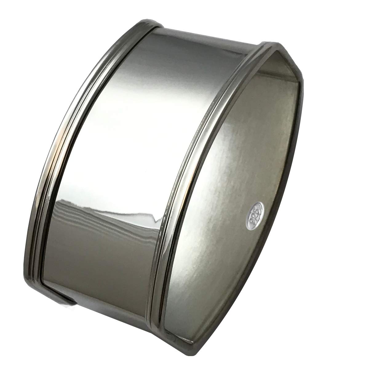 Ronde de Serviette en Argent Sterling 925 pour Serviettes en Tissu 6 x 3,5 cm