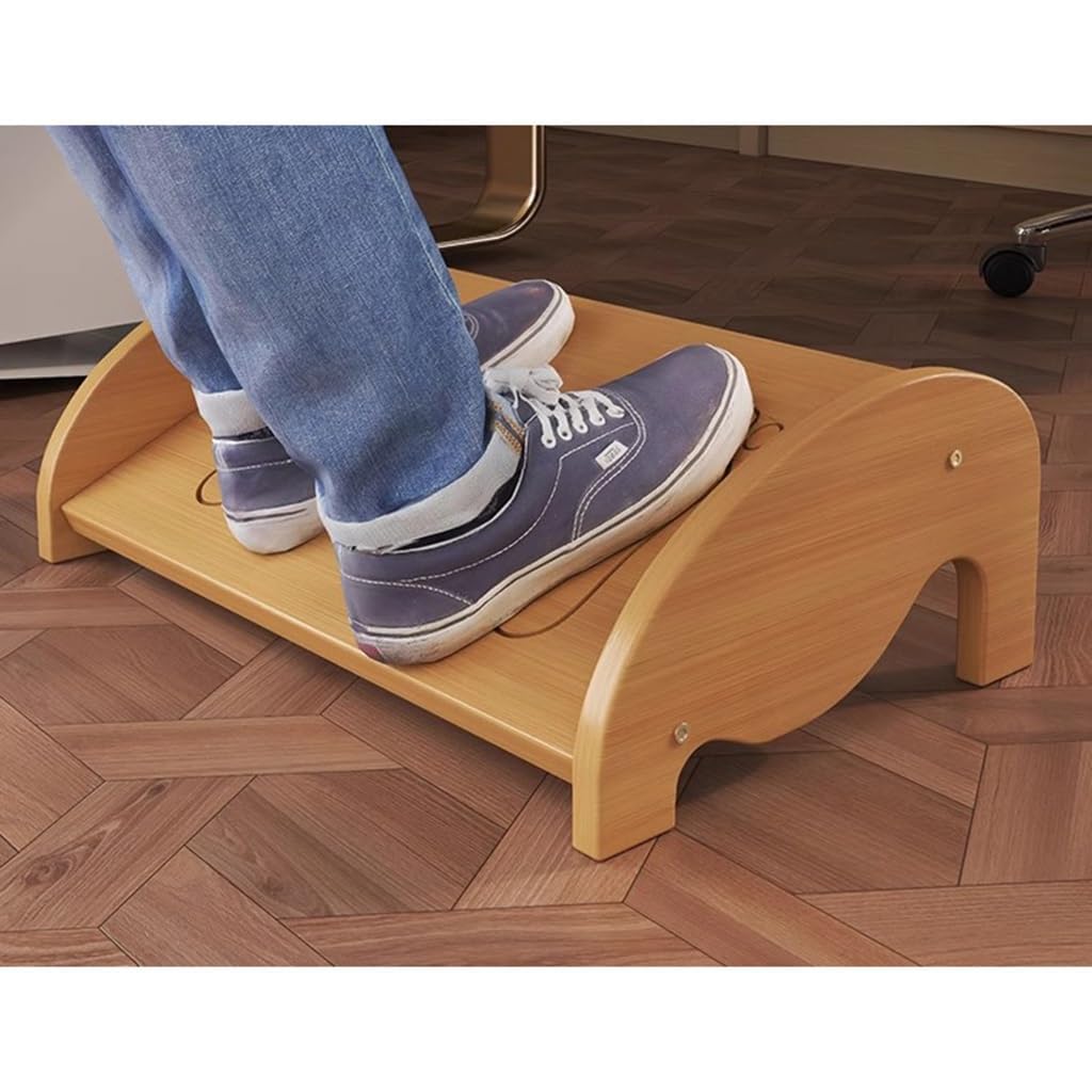 Reposapiés De Bambú Para Debajo Del Escritorio Reposapiés Ergonómico Para Debajo Del Escritorio En El Trabajo Taburete De Lactancia Grande Y Ancho Reposapiés Inclinado De Madera Taburete Pa(Size:40cm)
