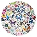Schmetterlinge und Blumen Sticker Aesthetic Set - 100 Stück, NAVK Aufkleber Deko für Auto Laptop Skateboard Fahrrad Moped Motorrad, Geeignet für Mädchen Frauen Erwachsene Kinder