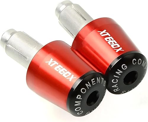 Miniatura 7 de Contrapeso motocicleta 78 "0.866 in manillar mano Grips mango barra extremo tapa para Yamaha XT660 X XT660X 2004-2017 2005 2006 2007 2008 2009 2010