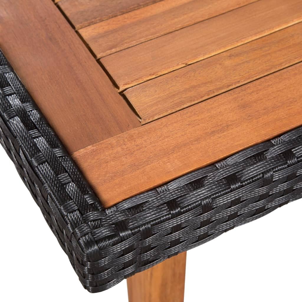 5 Piece Patio Dining Set,Balcony Furniture,Outdoor Table Chairs,Afternoon Tea Suit,Patio Furniture Set,Perfect for Patio, Garden, Porch,Family Room,Sitting Area, Poly Rattan Black and Brown