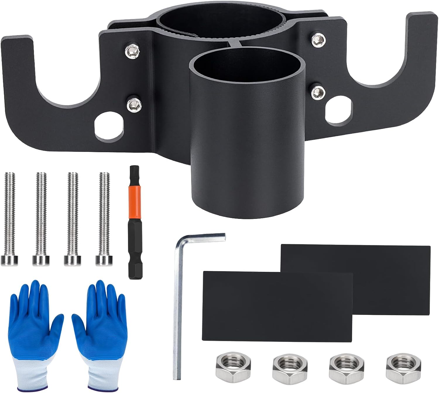 Aluminum Trailer Chain Holder with 7 Way RV Plug Organizer