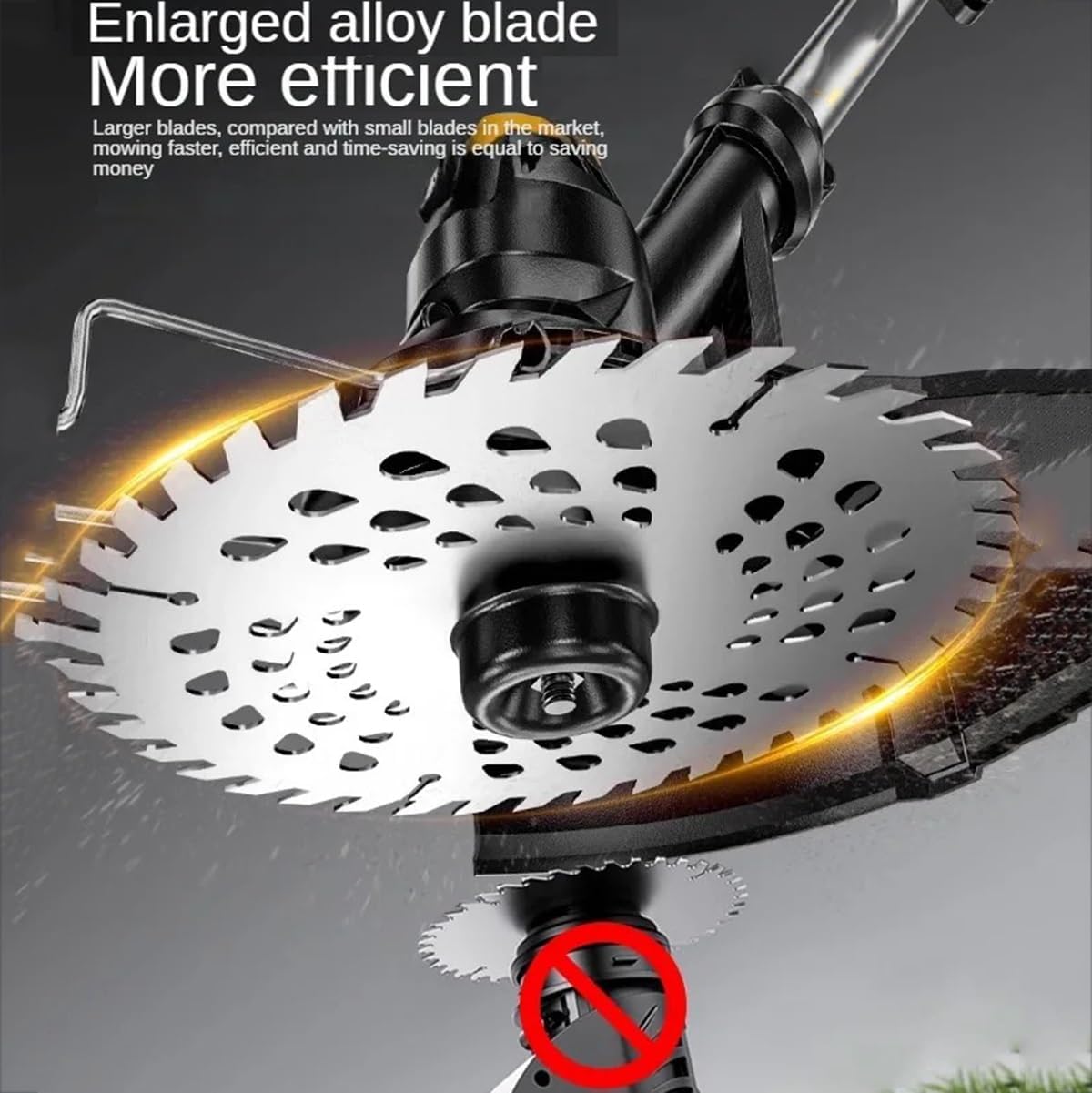 21VBattery Powered Weed Eater Electric Lawn Mower Cordless Bush Trimmer Handheld Hedge Cutter Grass Shrub Trimmer (9 Inches)