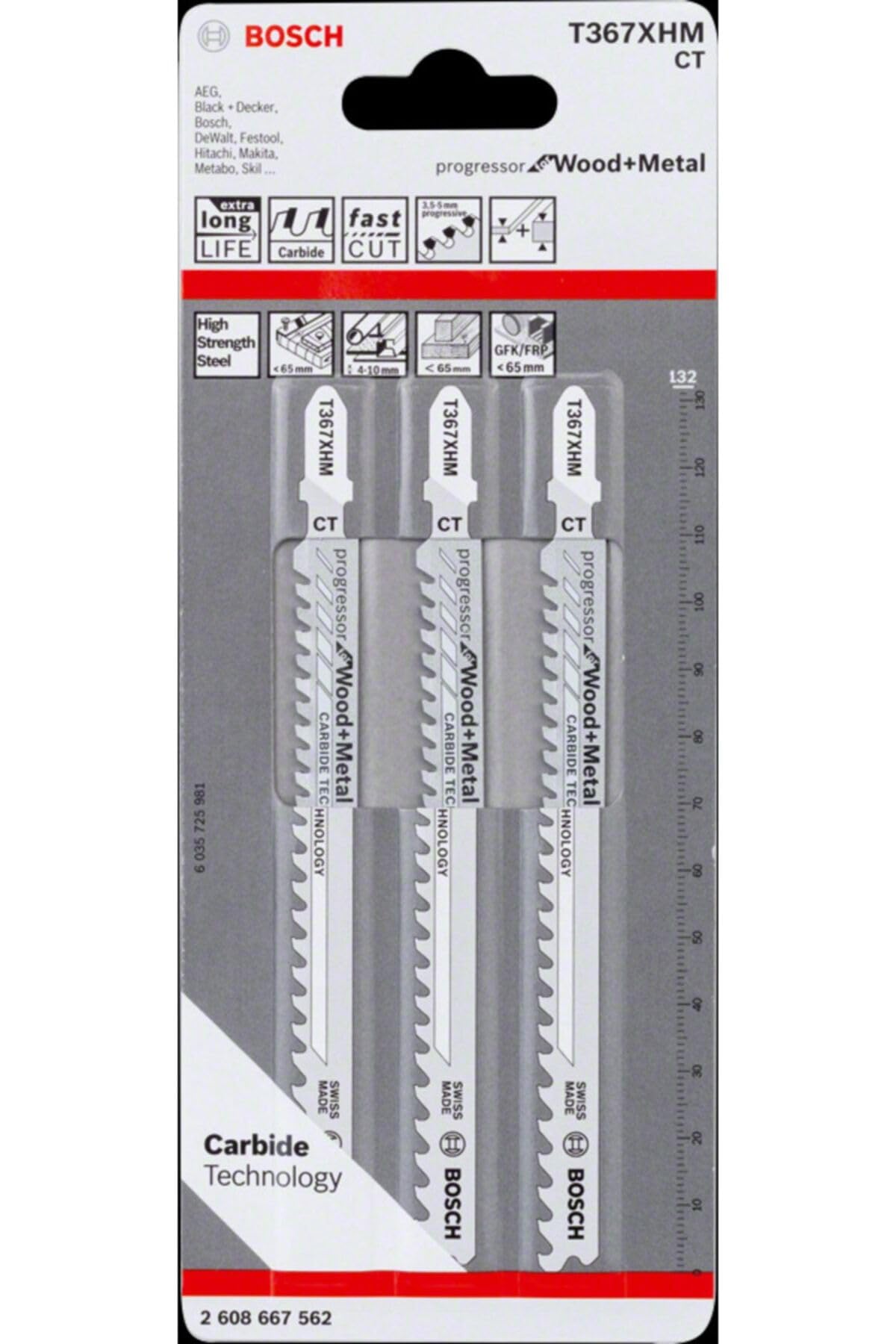 3 hojas de calar HM 132/3.5-5mm T367XHM