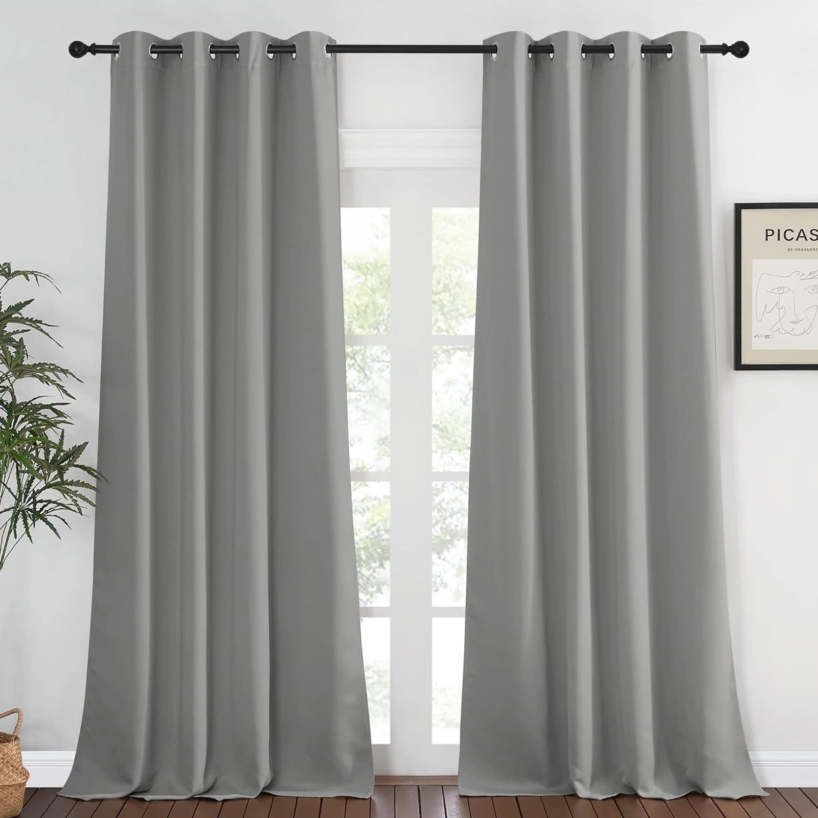 Rideau occultant en polyester de qualité supérieure au tombé élégant 120 x 145 cm