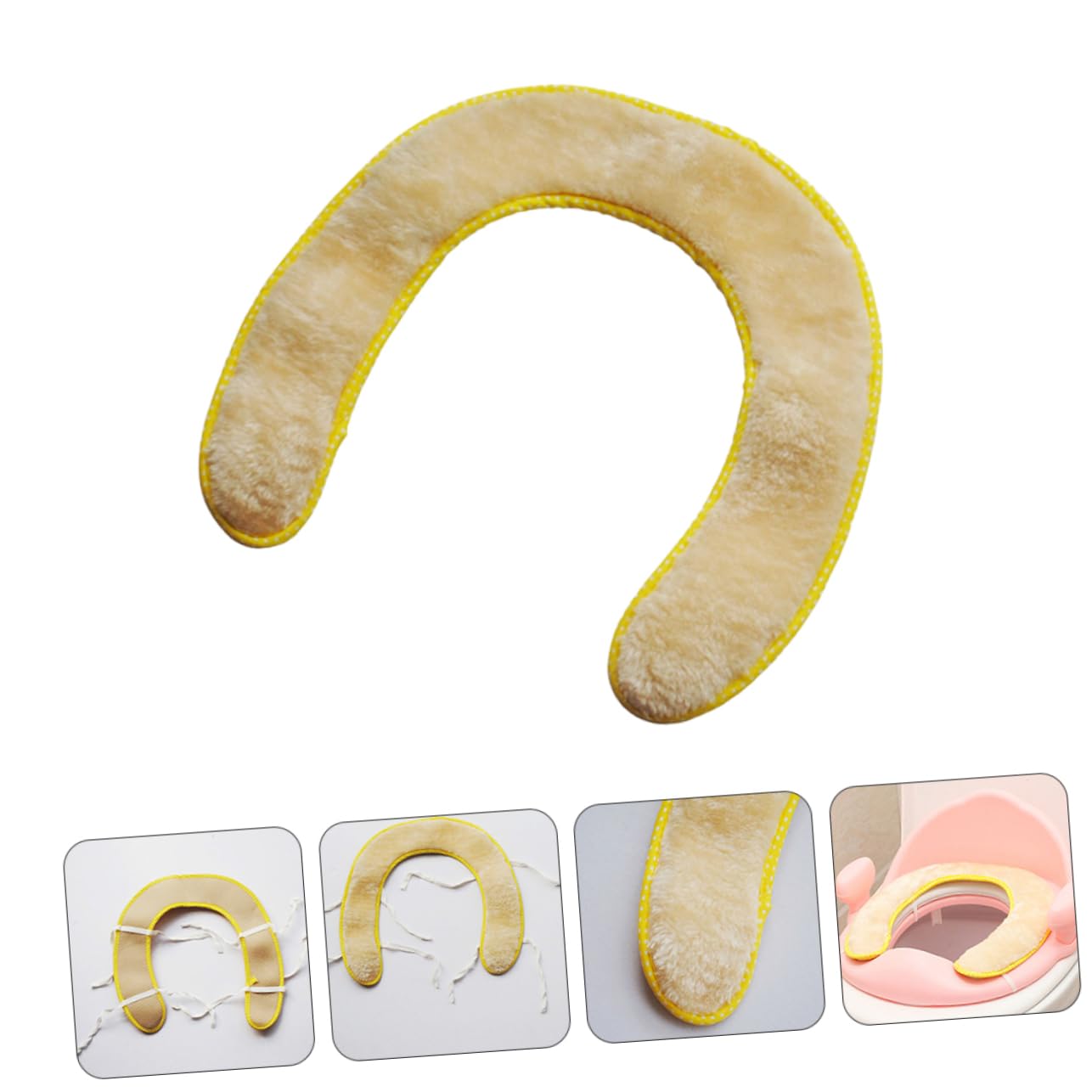 SECFOU 2pcs Toddler Toilet Seat Pad for Boys and Girls Non-Slip Baby Toilet Training Ring Warm Plush Cushion for Boys and Girls Portable Potty Seat Cover for Home and Travel