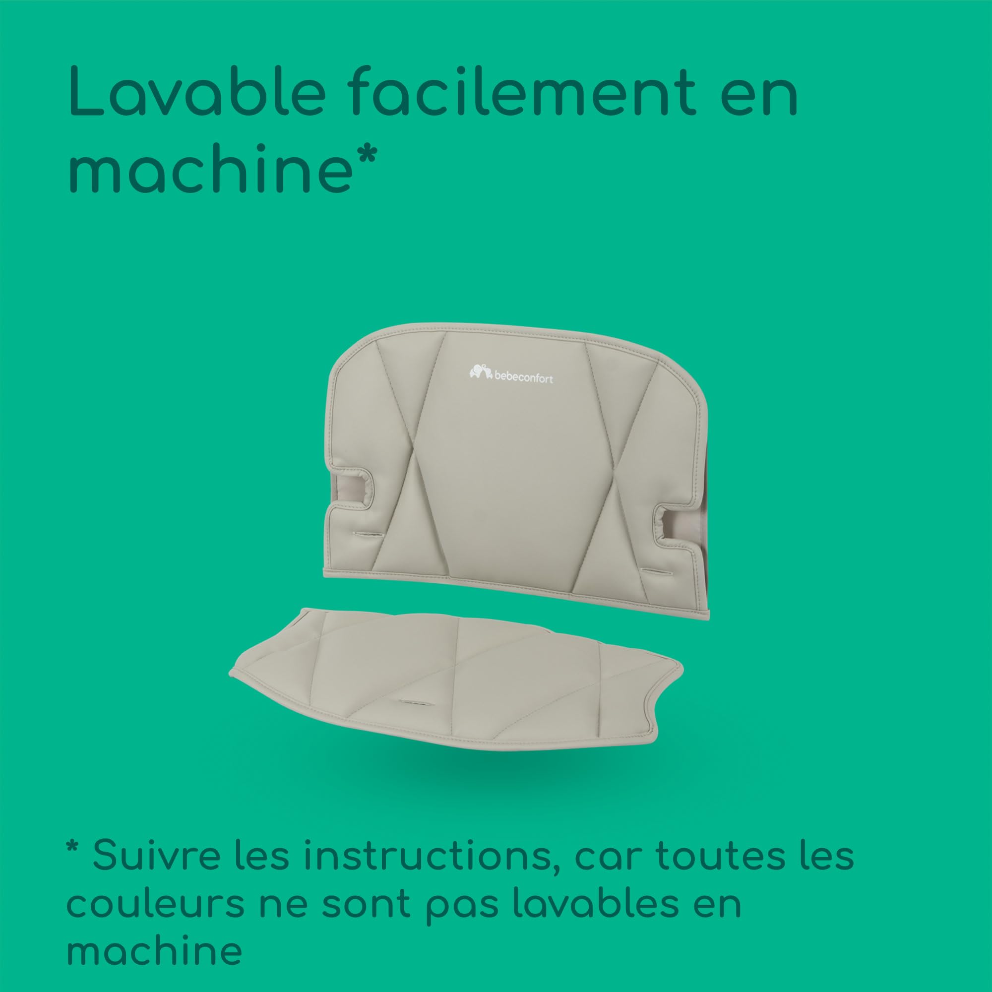 Bebeconfort Timba 2 Coussin Confort, Coussin Extra-Moelleux, Rembourrage Supplémentaire, Facile à Nettoyer, Lavage en Machine, Design Intelligent et Moderne, Facile à Fixer et Enlever, Graphic