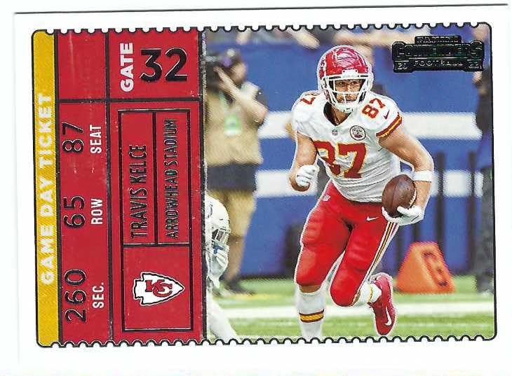TRAVIS KELCE 2022 Panini Contenders Game Day Ticket #GDT-TKE Football Card Kansas City Chiefs