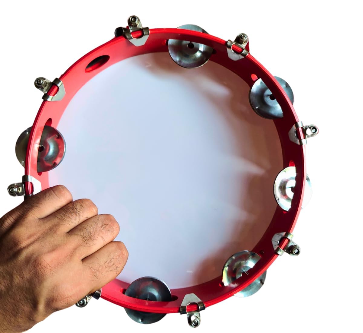 AOKO Dafli Musical Instrument - Handheld Tambourine, 10 Inch Fiber Dapli Percussion Instrument 2