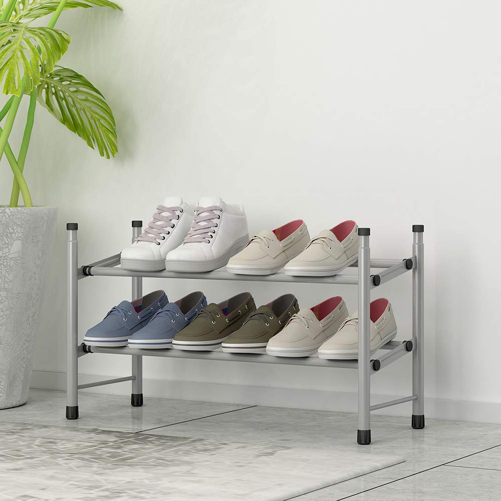 Metal Shoe Mainstays Expandable Shoe Rack Tzamli Tier Free