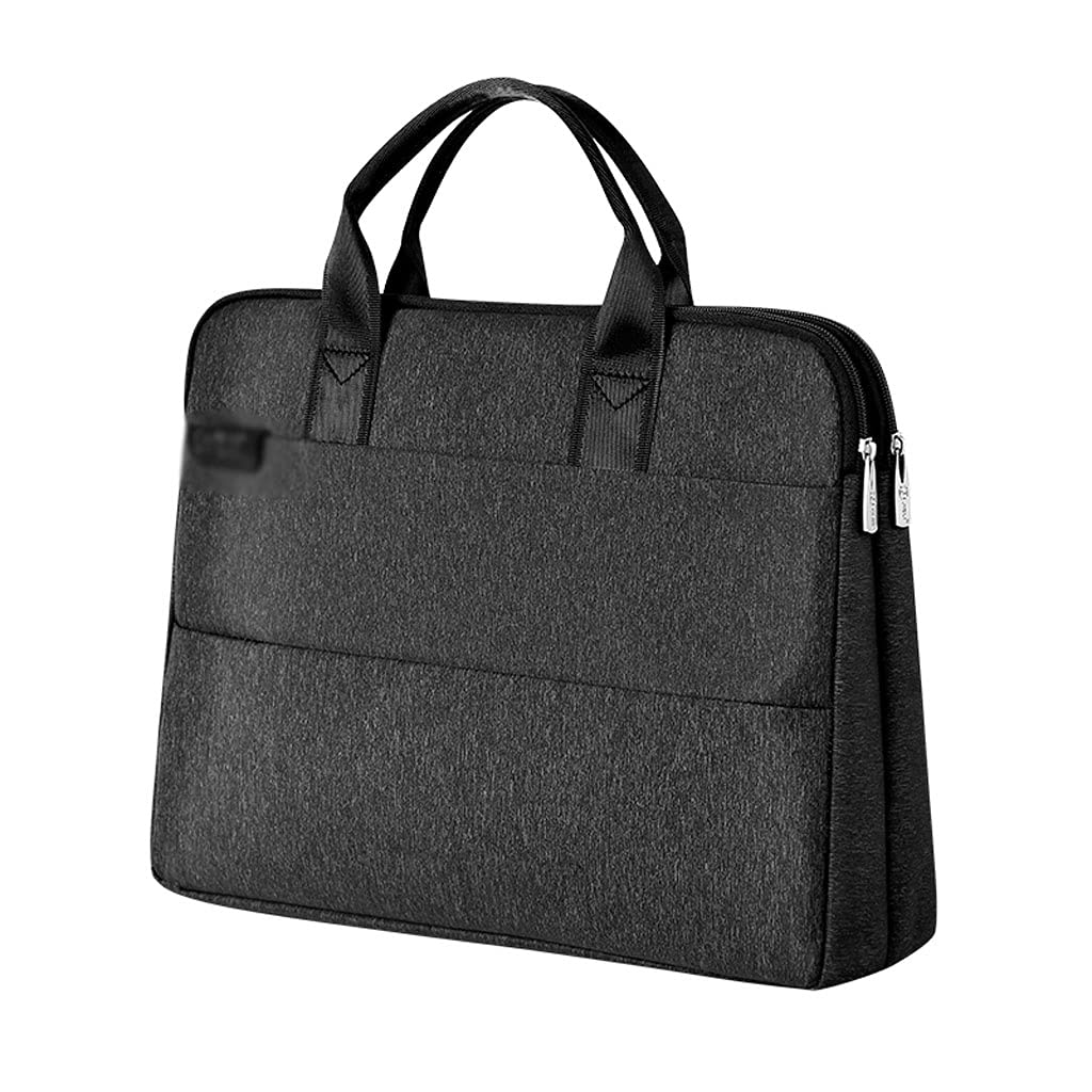 kieszeń na dokumenty Portable Torba Dokument Zipper A4 Teczka Wielowarstwowa Duża pojemność Płótno Tote Tote Dokument Kieszeń na spotkanie Przenośna torba na dokumenty (Color : Black)